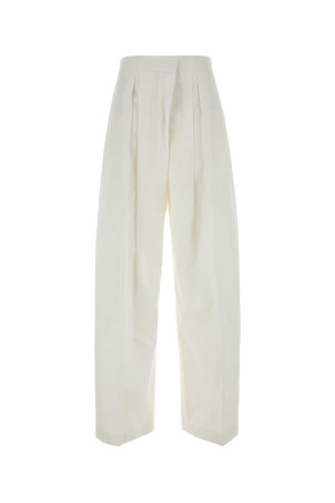 White cotton blend pant Multicolor JIL SANDER (J02KA0371J45266)