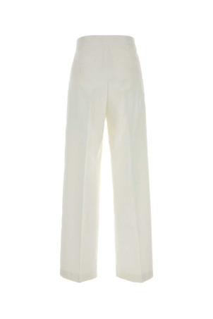 White cotton blend pant Multicolor JIL SANDER (J02KA0371J45266)