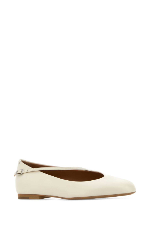 White leather Elyss ballerinas JIL SANDER (J16WZ0020P7689)