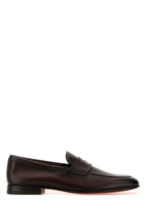 Dark brown leather Sullivan loafers SANTONI (MCNC19044LA3SNTG)