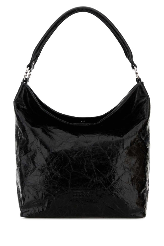 Black leather shopping bag MM6 MAISON MARGIELA (SB5ZL0004P8804)