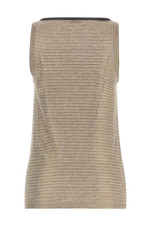 'Shiny Collar Detail' top Multicolor