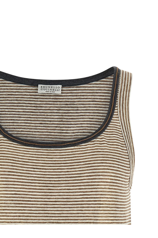 'Shiny Collar Detail' top Multicolor