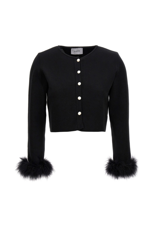 Feather cardigan  Black