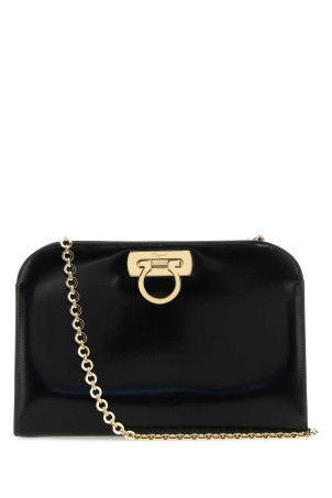 Black leather clutch Black SALVATORE FERRAGAMO (210587560469)
