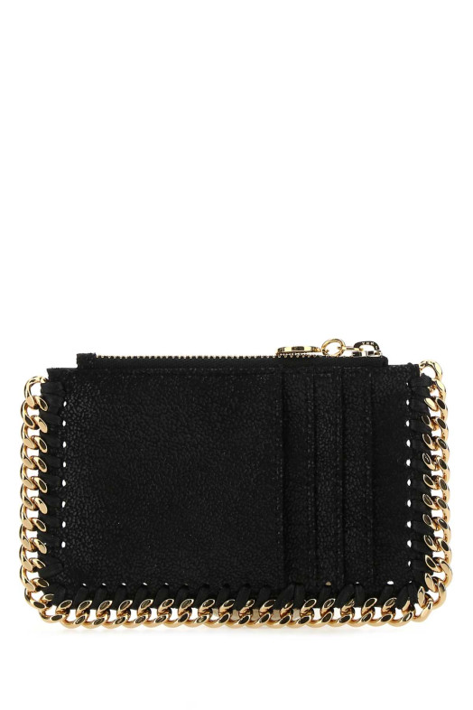 Black shaggy deer Falabella card holder Black STELLA McCARTNEY (422364W9355)