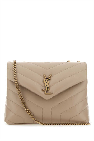 Beige leather small Loulou shoulder bag SAINT LAURENT (494699DV727)