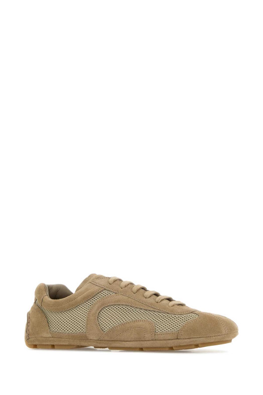 Cappuccino suede and mesh Montecarlo Re-Edition 2005 sneakers PRADA (4E1165FG0013D8C)