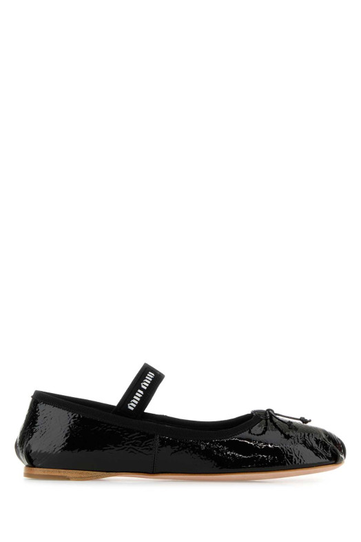 Black naplak ballerinas Black MIU MIU (5F794DFDX05H27)