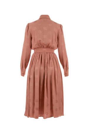 Antiqued pink silk shirt dress DOLCE & GABBANA (F6ARQTGDCVH)