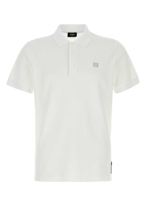 White piquet polo shirt White FENDI (FY0985AUA5)