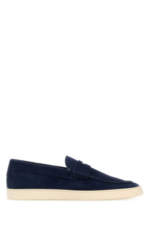Navy blue suede loafers BRUNELLO CUCINELLI (MZUSOLP312)