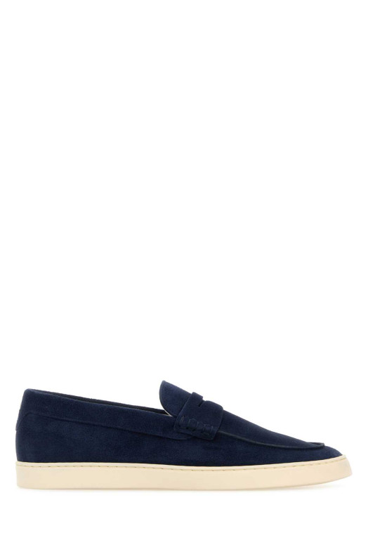 Navy blue suede loafers BRUNELLO CUCINELLI (MZUSOLP312)