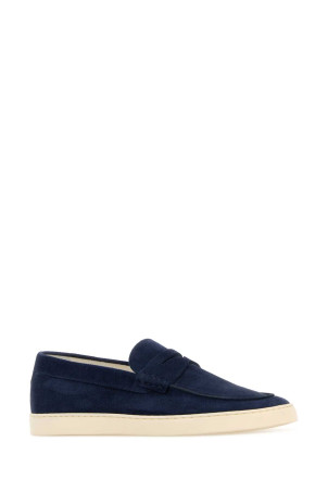 Navy blue suede loafers BRUNELLO CUCINELLI (MZUSOLP312)