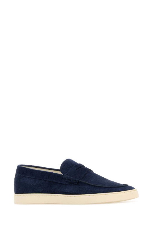 Navy blue suede loafers BRUNELLO CUCINELLI (MZUSOLP312)