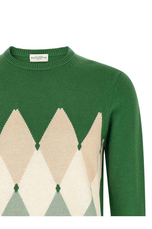 Argyle sweater Green