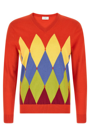 Argyle sweater Red