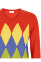 Argyle sweater Red