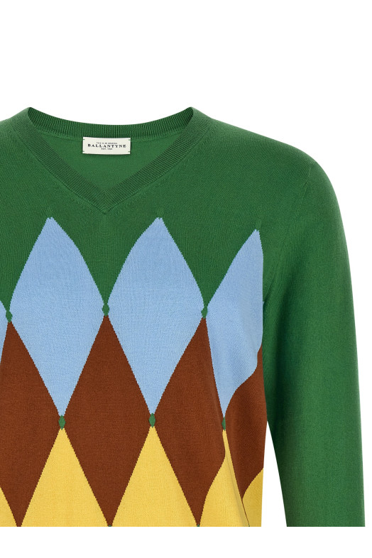 Argyle sweater Green