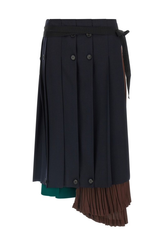 Patchwork skirt Blue