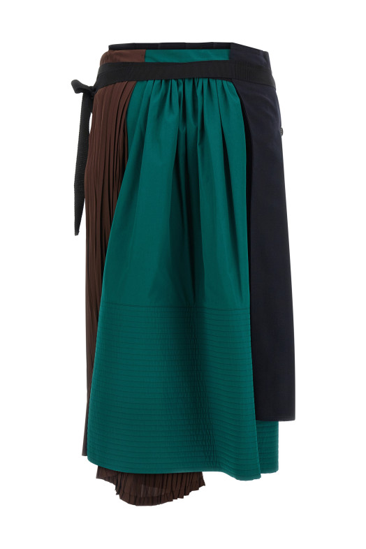 Patchwork skirt Blue