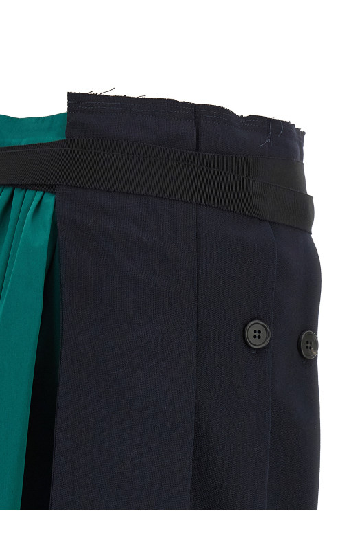 Patchwork skirt Blue