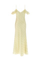 'Satin Striped' long dress Yellow