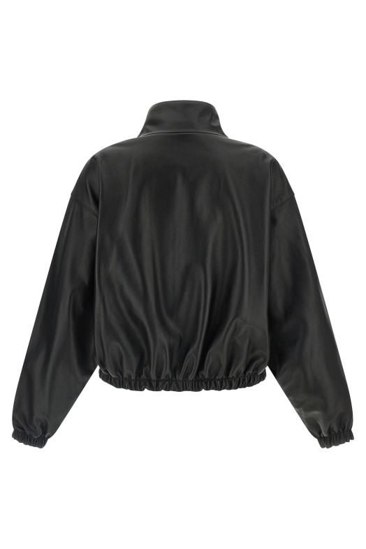 Reversible leather jacket Black