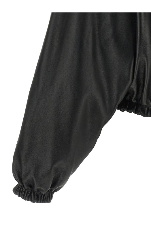 Reversible leather jacket Black