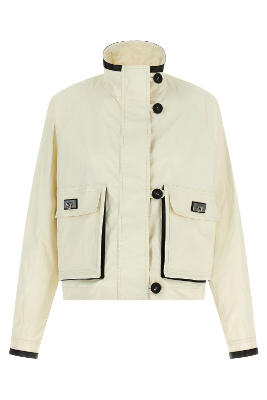 Tech linen jacket White