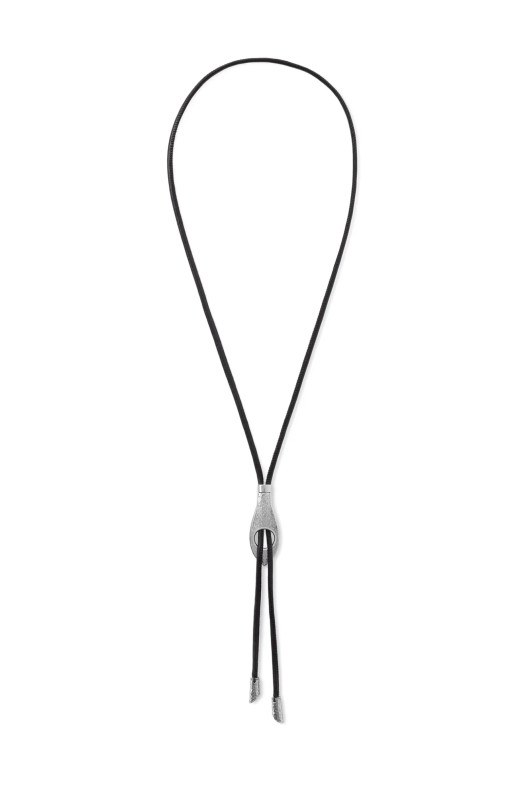 'Snake Bolo Tie' necklace Black