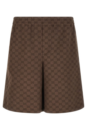 'GG' canvas bermuda shorts Brown
