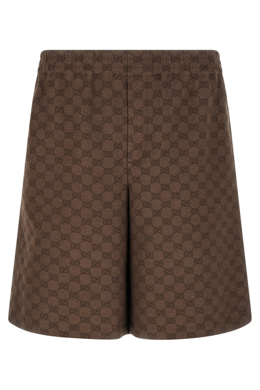 'GG' canvas bermuda shorts Brown