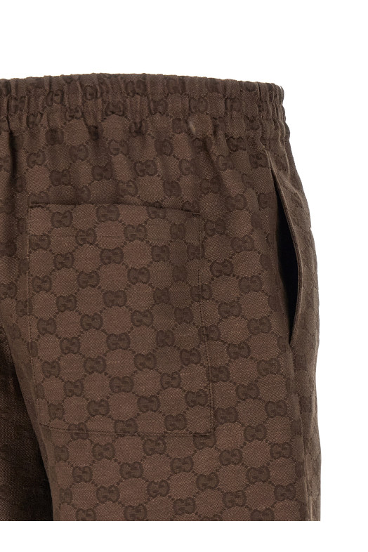 'GG' canvas bermuda shorts Brown