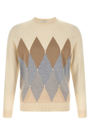 Argyle sweater Beige