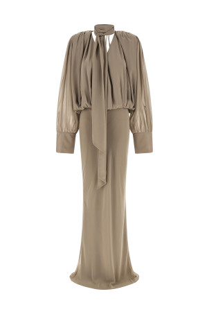 'Chiffon Maxi' dress Beige