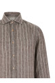 Pinstriped canvas shirt Brown