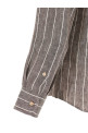 Pinstriped canvas shirt Brown