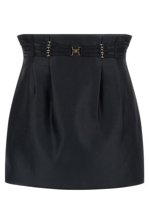 Mini strap skirt Black