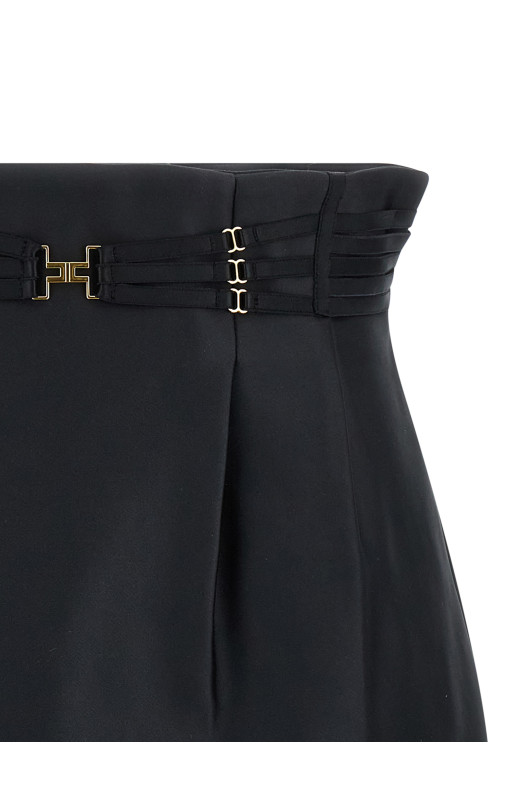 Mini strap skirt Black