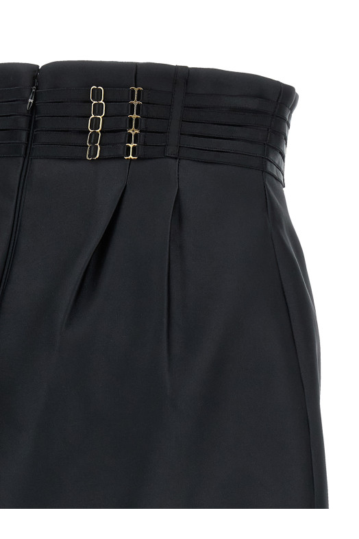 Mini strap skirt Black