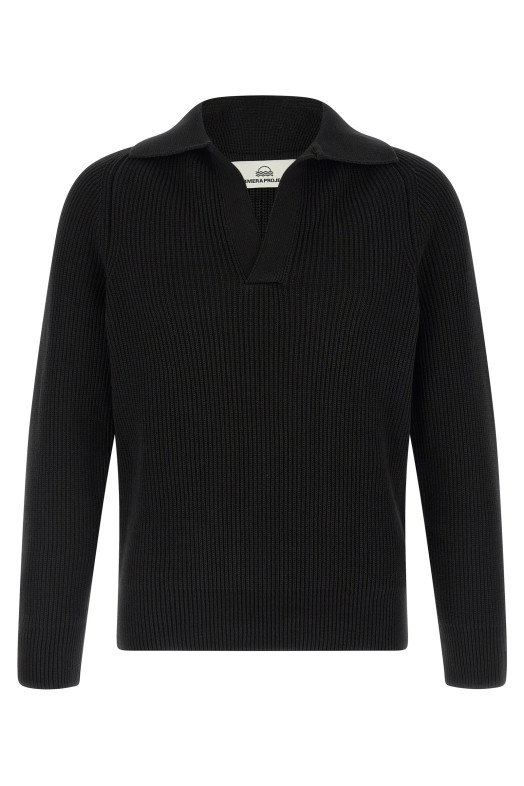 Polo sweater Black