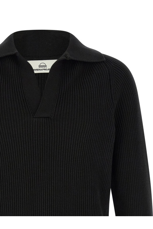 Polo sweater Black