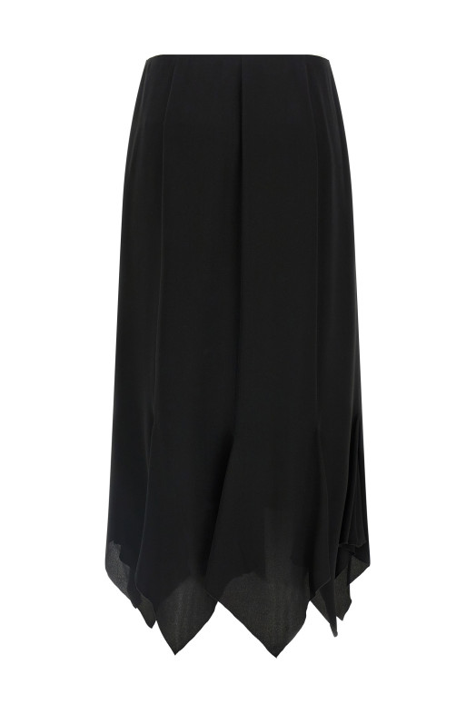 Valentino Garavani crêpe de chine skirt Black