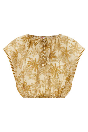 'Crocodile' top Beige