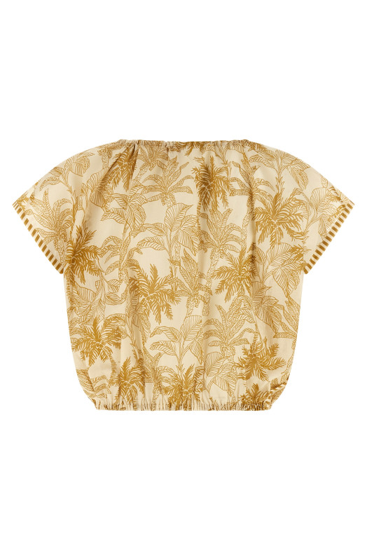 'Crocodile' top Beige