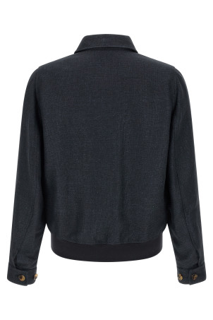 Linen blend jacket Blue