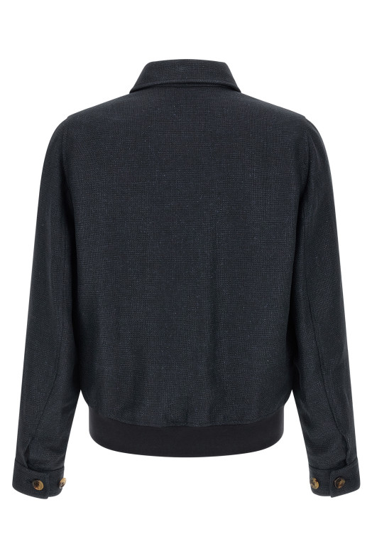 Linen blend jacket Blue