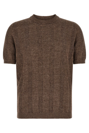 Linen sweater Brown