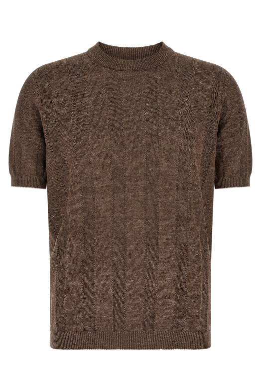 Linen sweater Brown